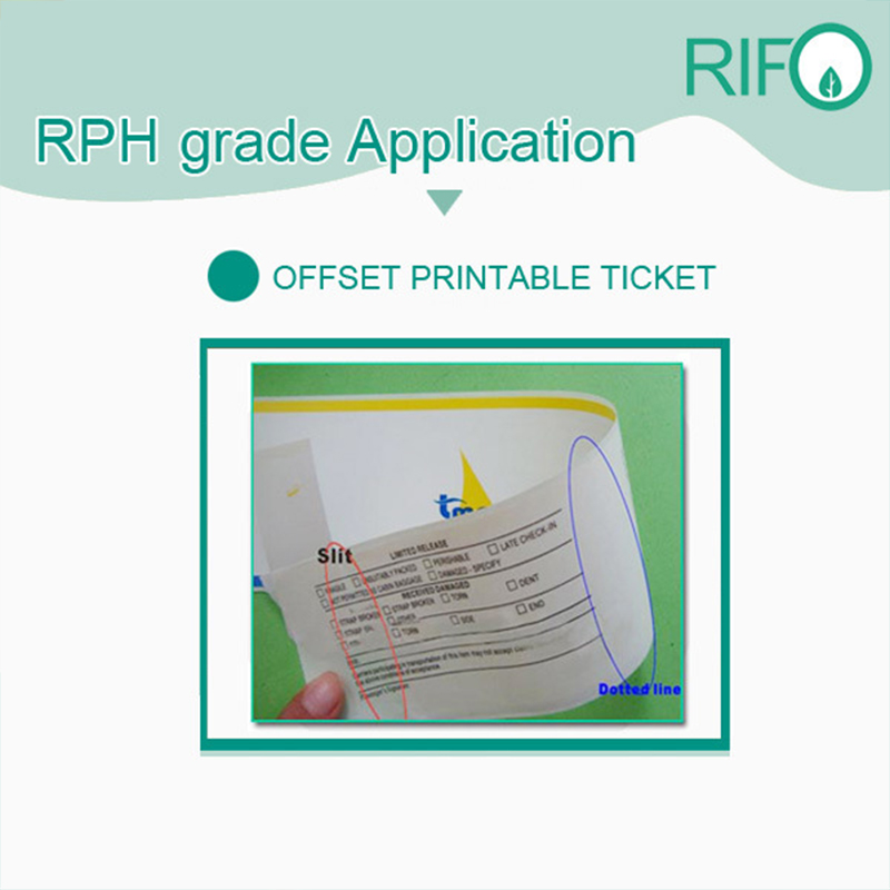 Rph-100 White BOPP Synthetic Paper for Offset Printable Magazine Materials
