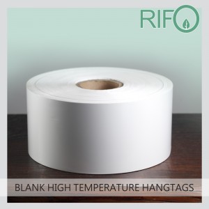 Ultra high temperature hang tag tear resistant labels