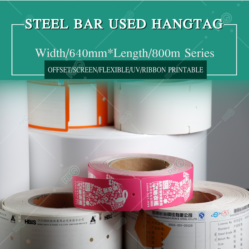 300 Celsius Heat resistant steel bar hang tags rebar hang tags for flexible print offset print